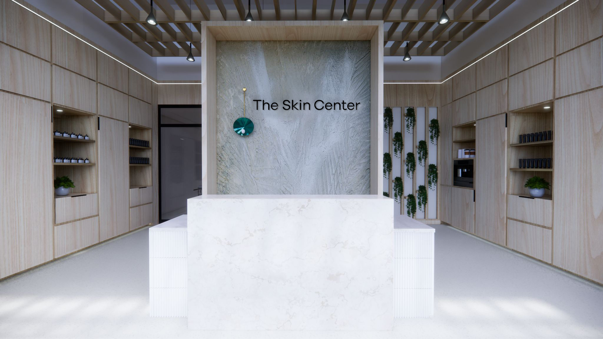 TheSkinCenter NewLocation Renderings Westlake 1 FrontDesk Retouched
